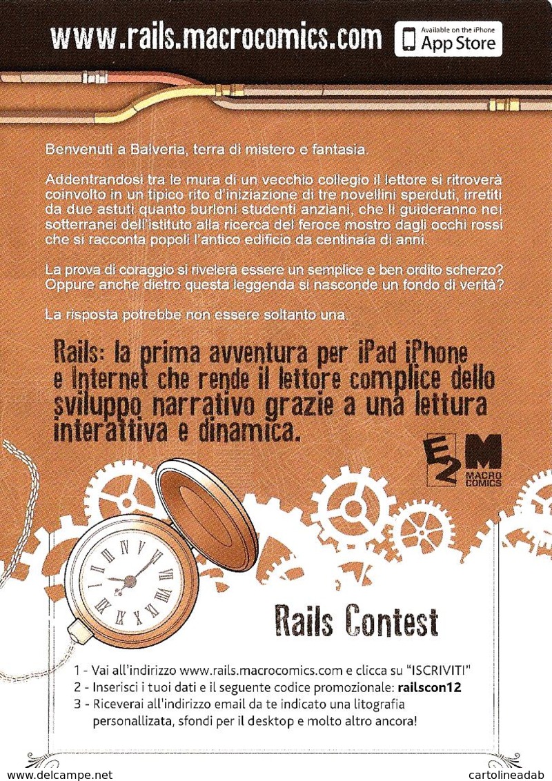 [MD3102] CPM - FUMETTI - MANGA ANIME - RAILS CONTEST - MACROCOMICS - Non Viaggiata - Fumetti