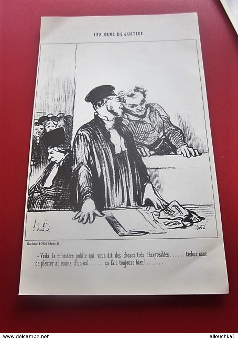 6 PHOTOS GRAVURES N°s DANS POCHETTE "LES GENS DE JUSTICE"SIGNEES ILLUSTRATEUR H.D. CHEZ AUBERT & CIE PLACE DE LA BOURSE