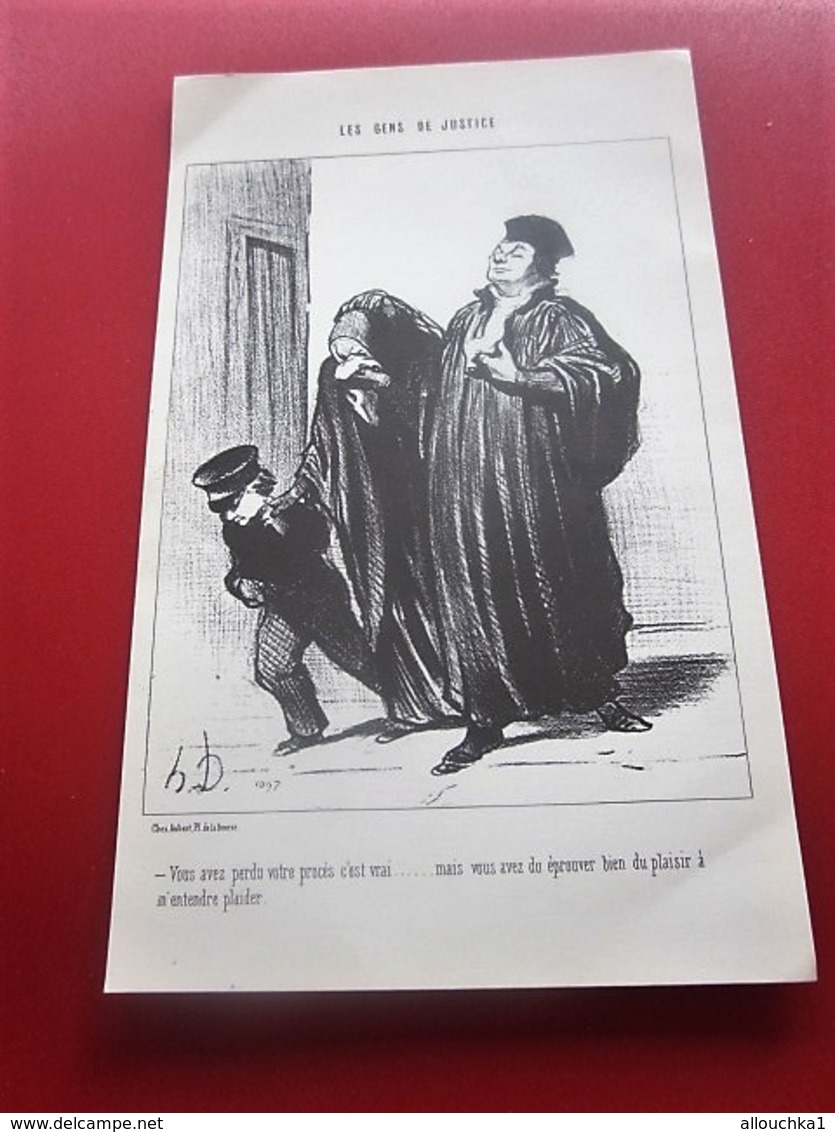 6 PHOTOS GRAVURES N°s DANS POCHETTE "LES GENS DE JUSTICE"SIGNEES ILLUSTRATEUR H.D. CHEZ AUBERT & CIE PLACE DE LA BOURSE