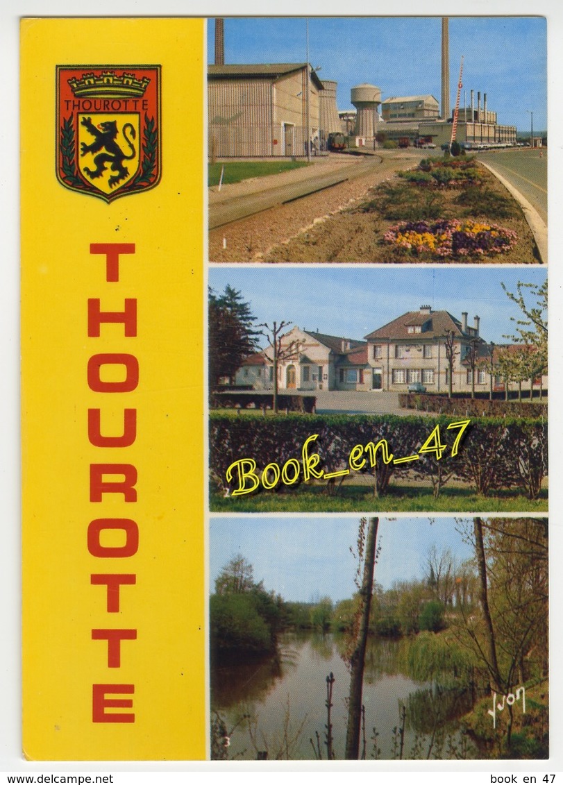 {72312} 60 Oise Thourotte , Multivues ; Bords De L' Oise , Hôtel , Entrée Glacerie De Chanteron - Thourotte