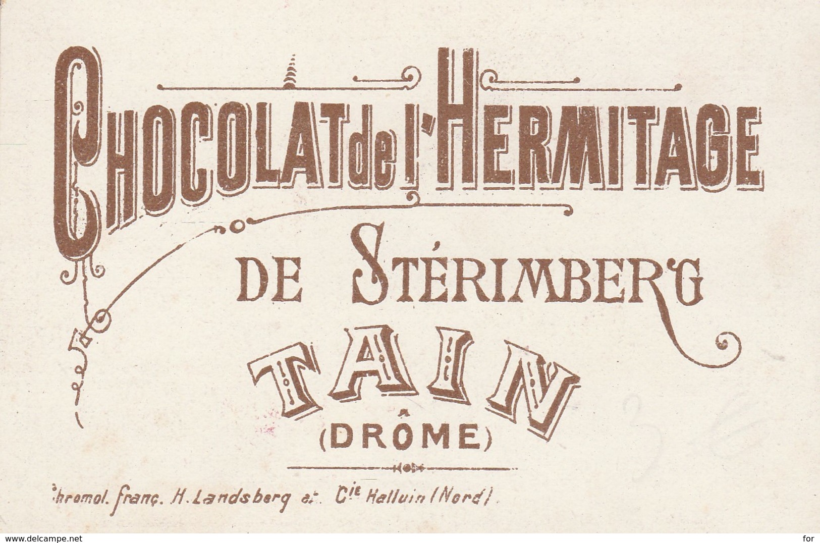 Chromos : Chocolat De L'hermitage De Stérimberg - Tain - Drome : Fille Recevant Des Fleurs D'un Garçon - Otros & Sin Clasificación