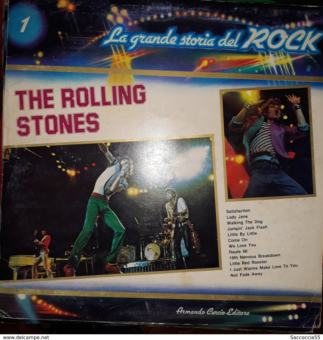 THE ROLLING STONES LP 33 LA GRANDE STORIA DEL ROCK CURCIO EDITORE - Collezioni