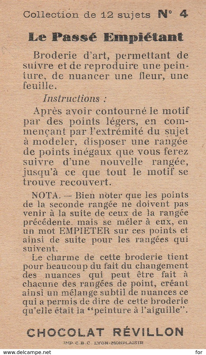 Chromos : Chocolat Révillon : Le Passé Empiétant - Image N° 4 - - Revillon