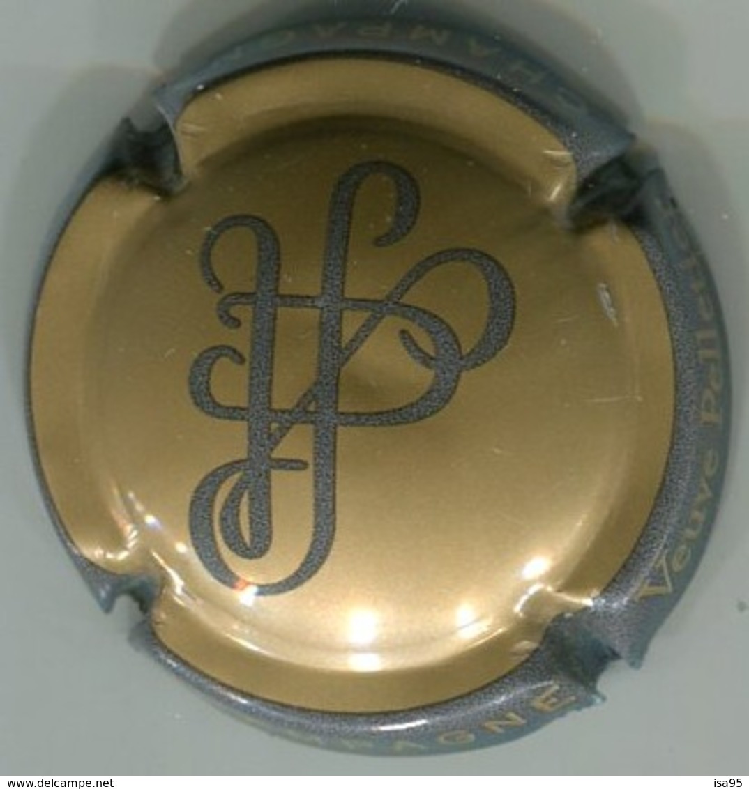 CAPSULE-CHAMPAGNE PELLETIER (VVE) N°02 Fond Or-bronze, Contour Gris - Autres & Non Classés