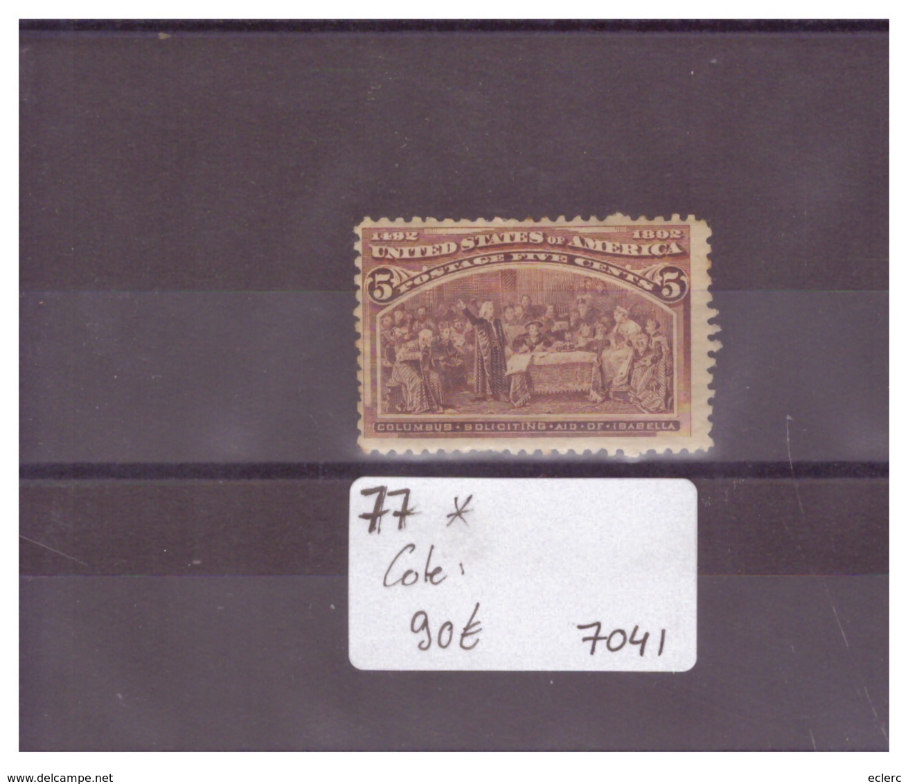 USA - No 77 * ( AVEC CHARNIERE ) - !!!WARNING: NO PAYPAL!!! - COTE: 90 € - Unused Stamps