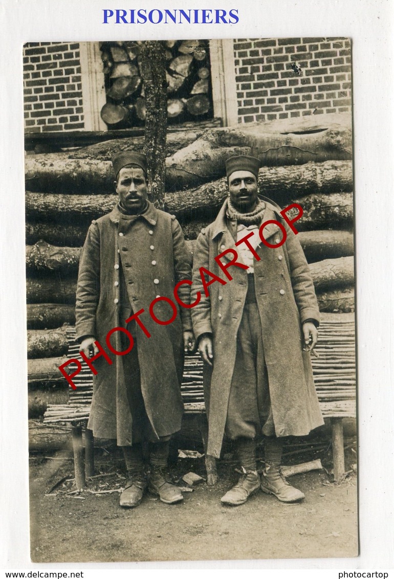 PRISONNIERS Noirs Francais-CARTE PHOTO Allemande-Guerre 14-18-1WK-Militaria-Feldpost- - Guerre 1914-18