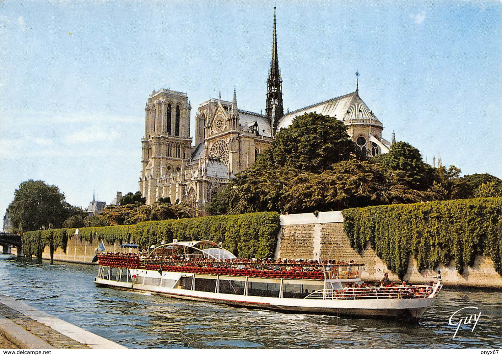 Carte Postale GRAND FORMAT PARIS (75) Cathédrale Notre-Dame 1163-1260 Flèche Tombée Le 15-04-2019 Bateau-Eglise-Religion - Eglises