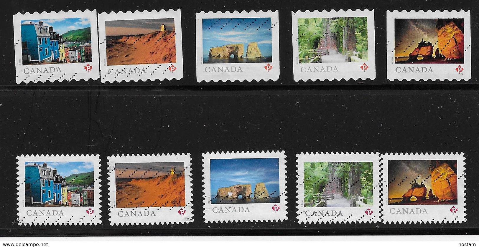 CANADA, 2018 FROM FAR & WIDE, USED #3071-75 (booklet) 3062-66  Coils, - Oblitérés