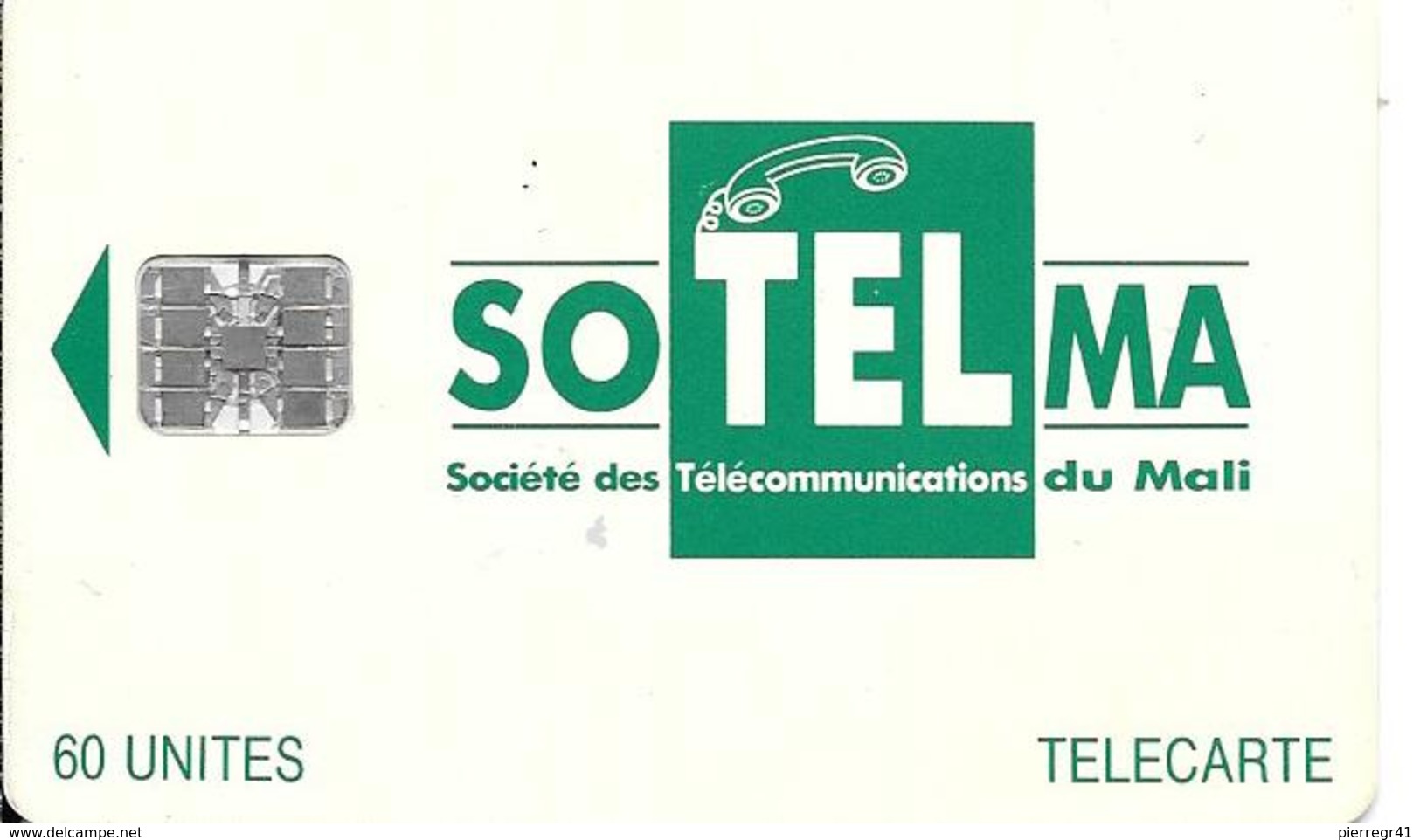 CARTE-PUCE-AFRIQUE-MALI-SOTELMA-60U-SC7-V° N° Rge C 53149142-UTILISE-TBE - Mali