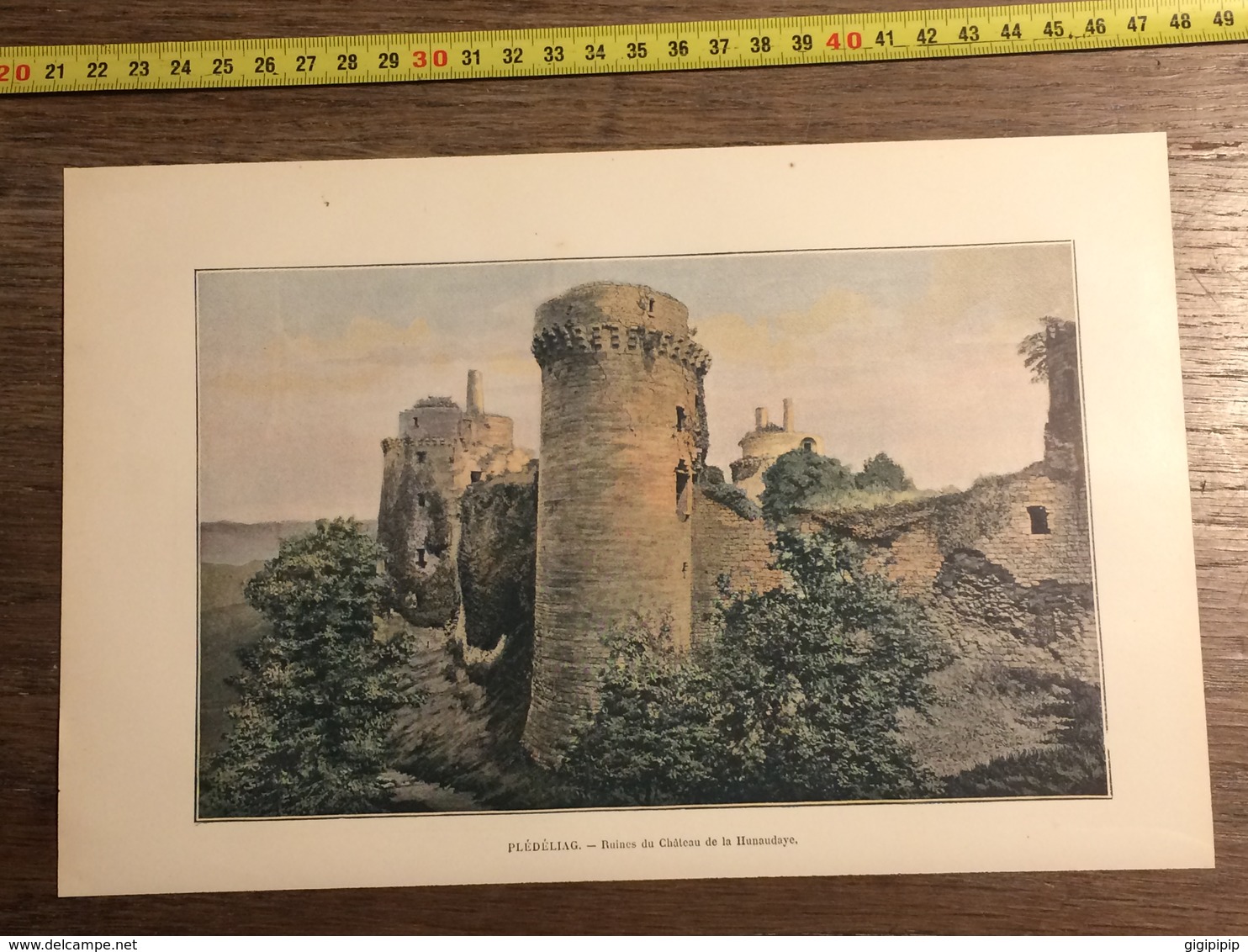 1901 NEURDEIN FRERES PLEDELIAG RUINES DU CHATEAU DE LA HUNAUDAYE DINAN RUE DU JERSUAL - Collections