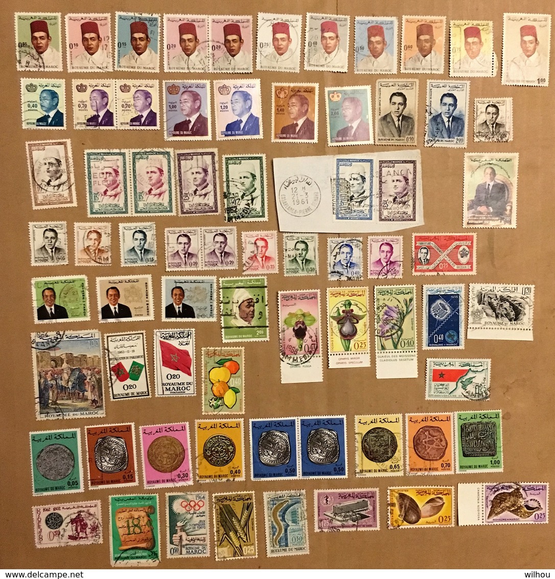 LOT DE 70 T OBLITERES MAROC TOUS DIFFERENTS - Maroc (1956-...)