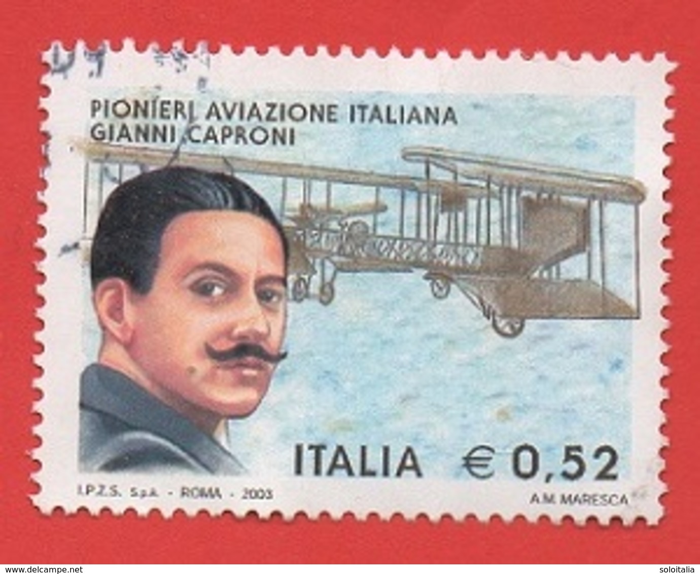 2003 (2704) Pionieri Aviazione Italiana Gianni Caproni - Leggi Messaggio Del Venditore - 2001-10: Afgestempeld