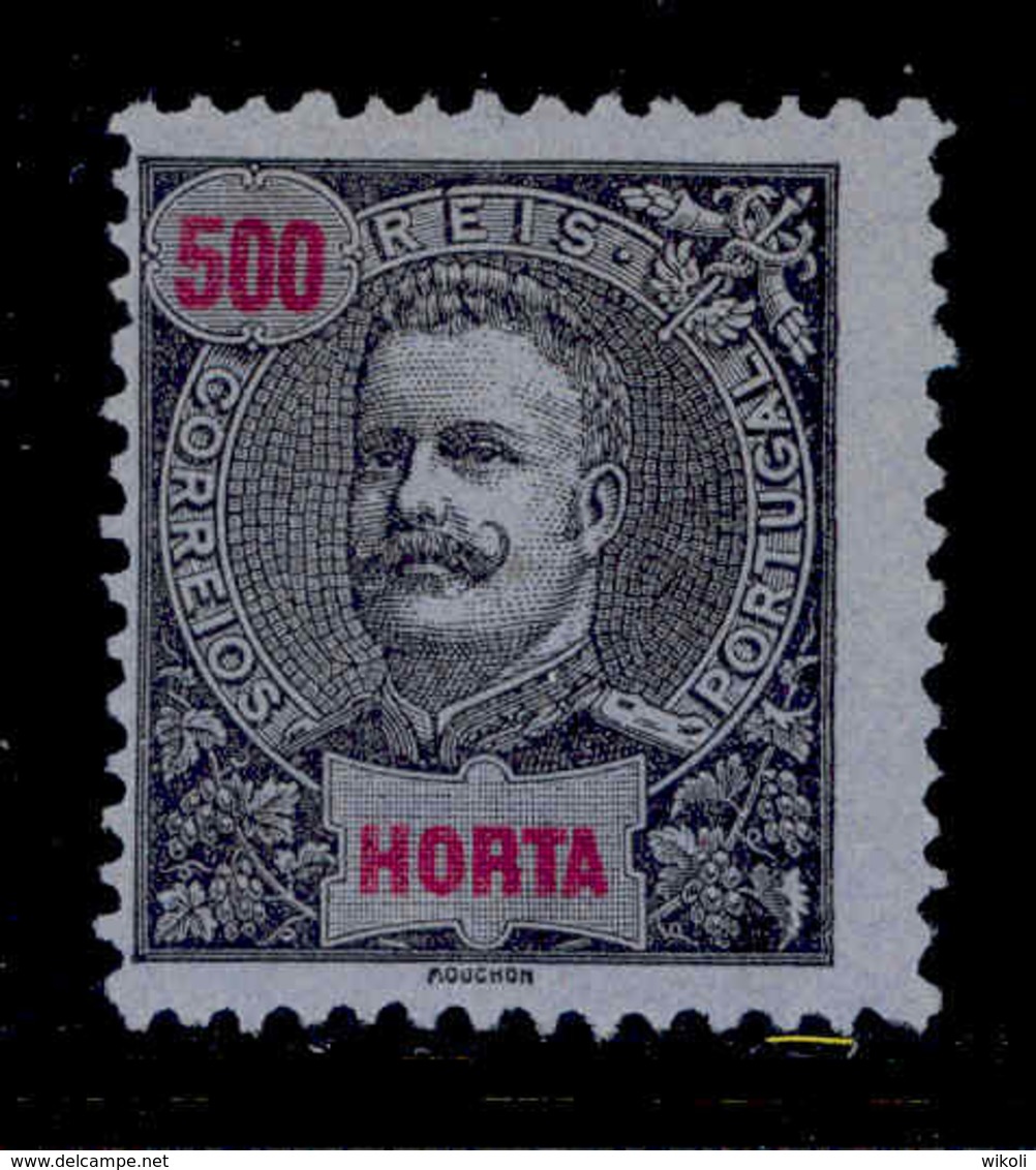 ! ! Horta - 1897 D. Carlos 500 R - Af. 26 - No Gum - Horta