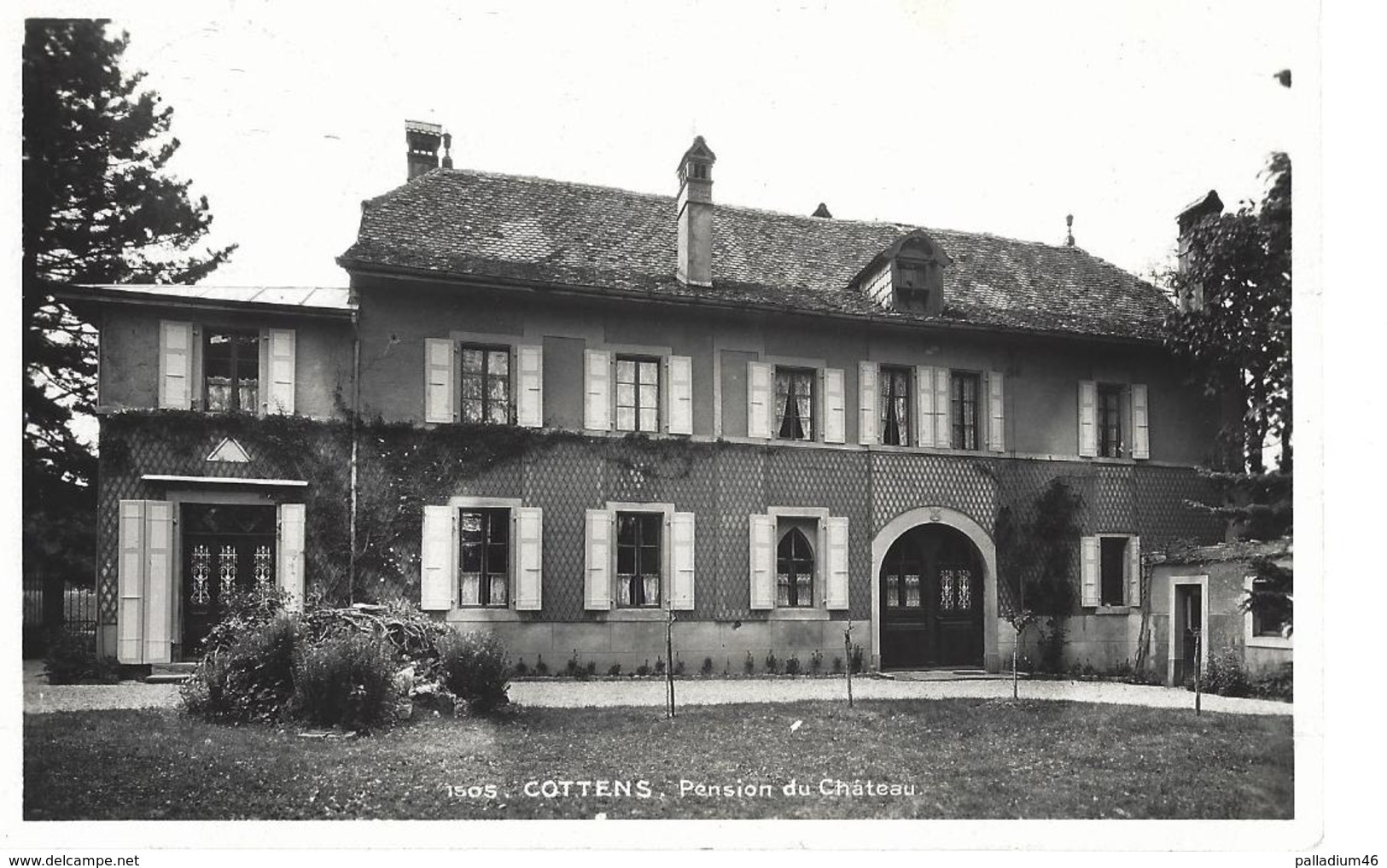 VAUD  COTTENS PENSION DU CHÂTEAU - DISTRICT DE COSSONAY - Perrochet-Matile Lausanne No 1505 - Circulée Le 18.08.1932 - Cossonay