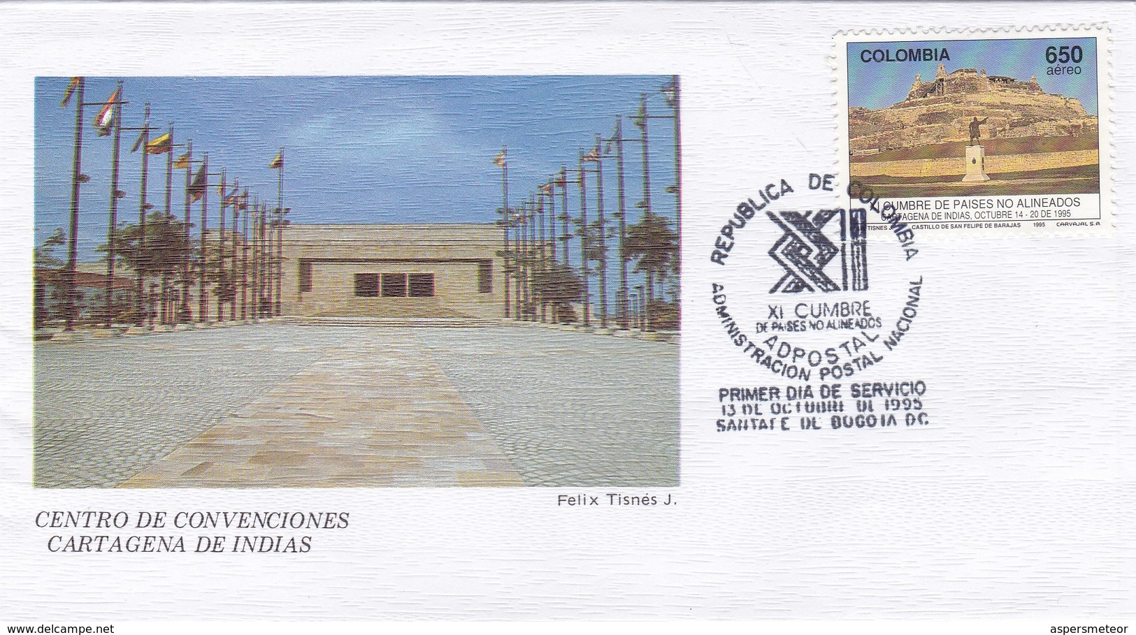 CENTRO DE CONVENCIONES CARTAGENA DE INDIAS-FDC 1995 COLOMBIA - BLEUP - Colombia