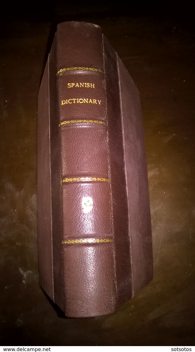 SPANISH-ENGLISH  ENGLISH-SPANISH DICTIONARY Ed. POCKET BOOKS (New York 1975) - Half Leather Bound  - 234 Pages IN EXCELL - Diccionarios