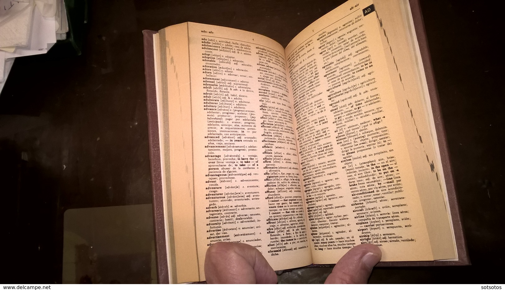 SPANISH-ENGLISH  ENGLISH-SPANISH DICTIONARY Ed. POCKET BOOKS (New York 1975) - Half Leather Bound  - 234 Pages IN EXCELL - Woordenboeken