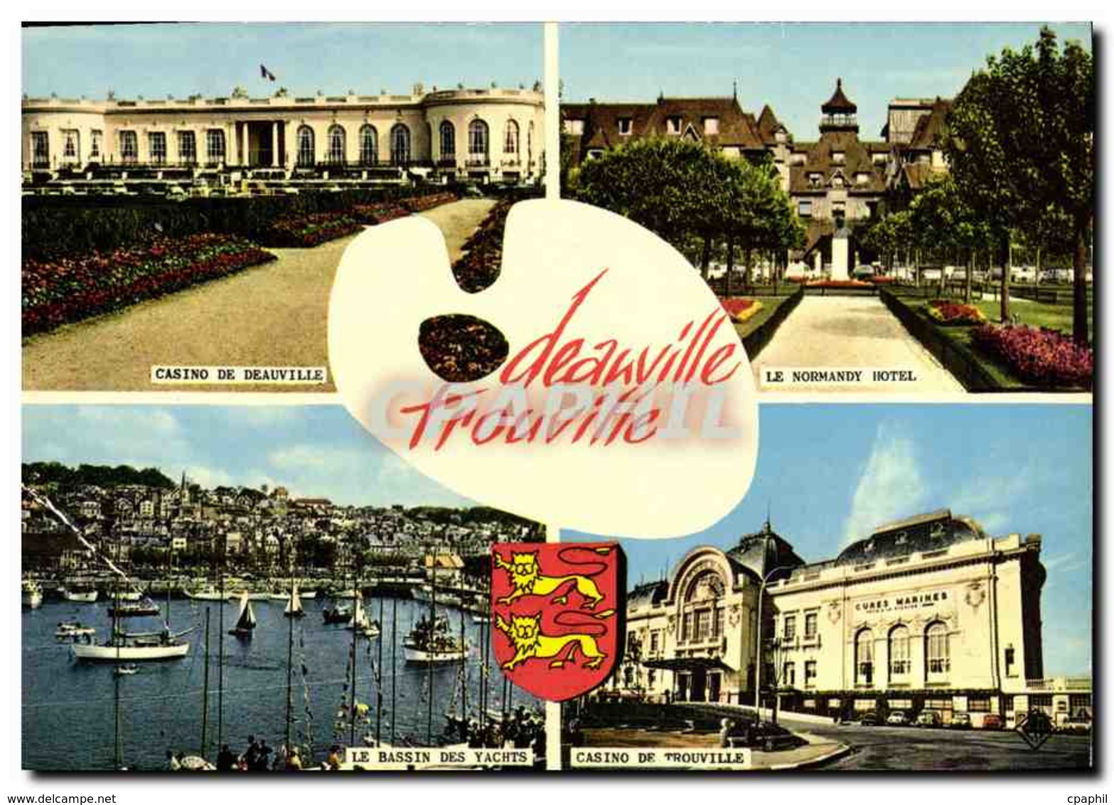 CPM Deauville Trouville Casino Normandy Hotel Bassin Des Yachts - Deauville