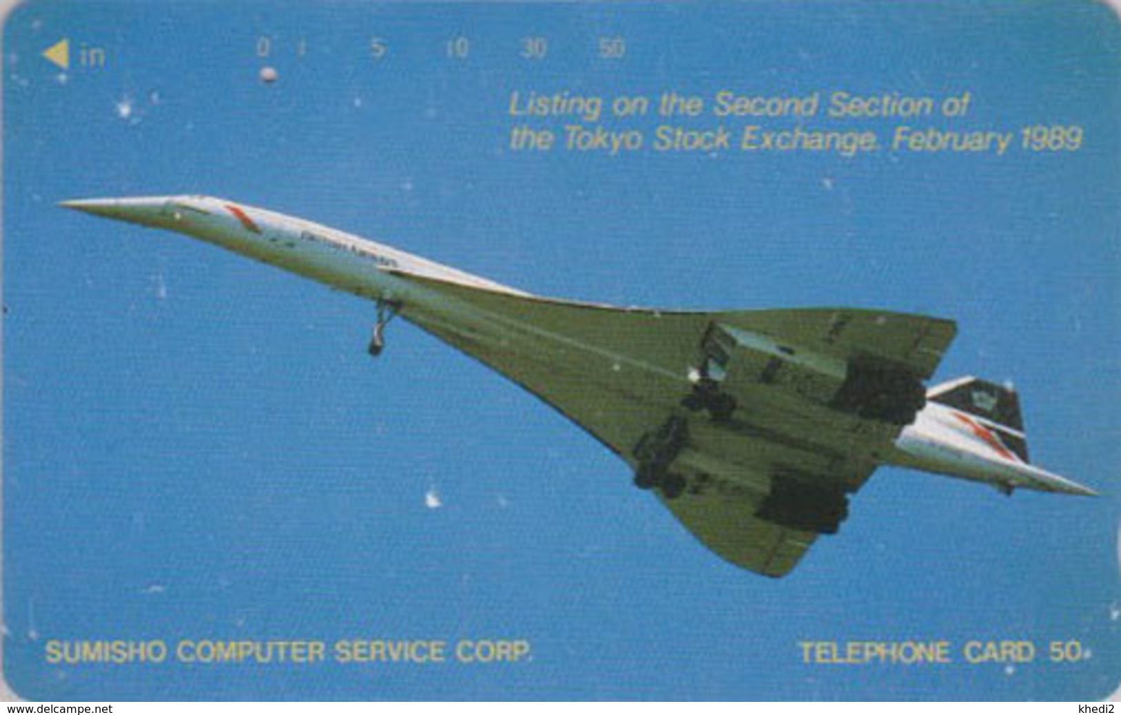 Rare Télécarte Japon / 110-62697 - AVION - CONCORDE ** BRITISH AIRWAYS ** - AIRLINES Japan Phonecard / England - 2296 - Avions