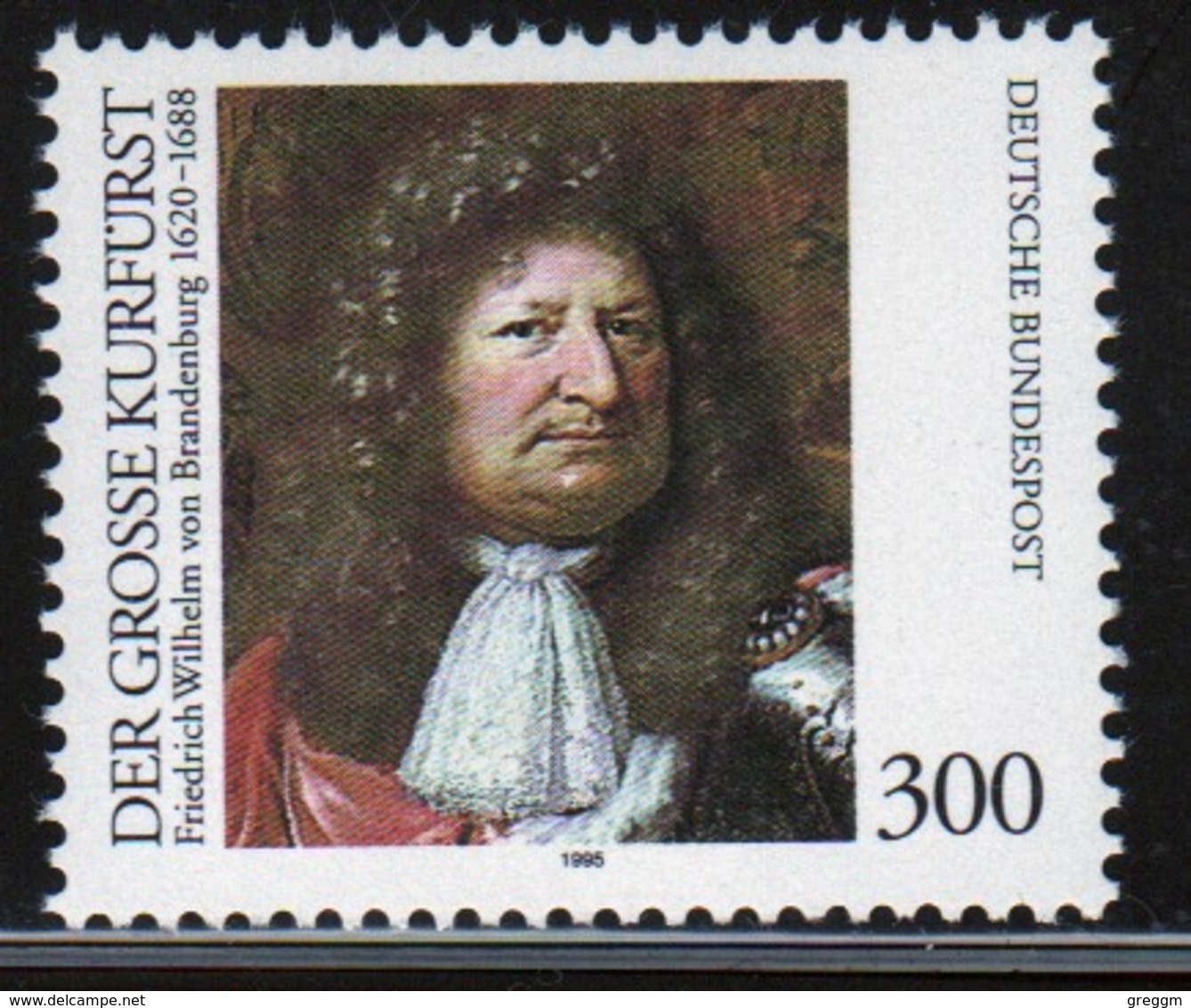 Germany 1995 Single Stamp To Celebrate The 375th Birth Anniversary Of Friedrich Wilhelm Of Brandenburg. - Unused Stamps