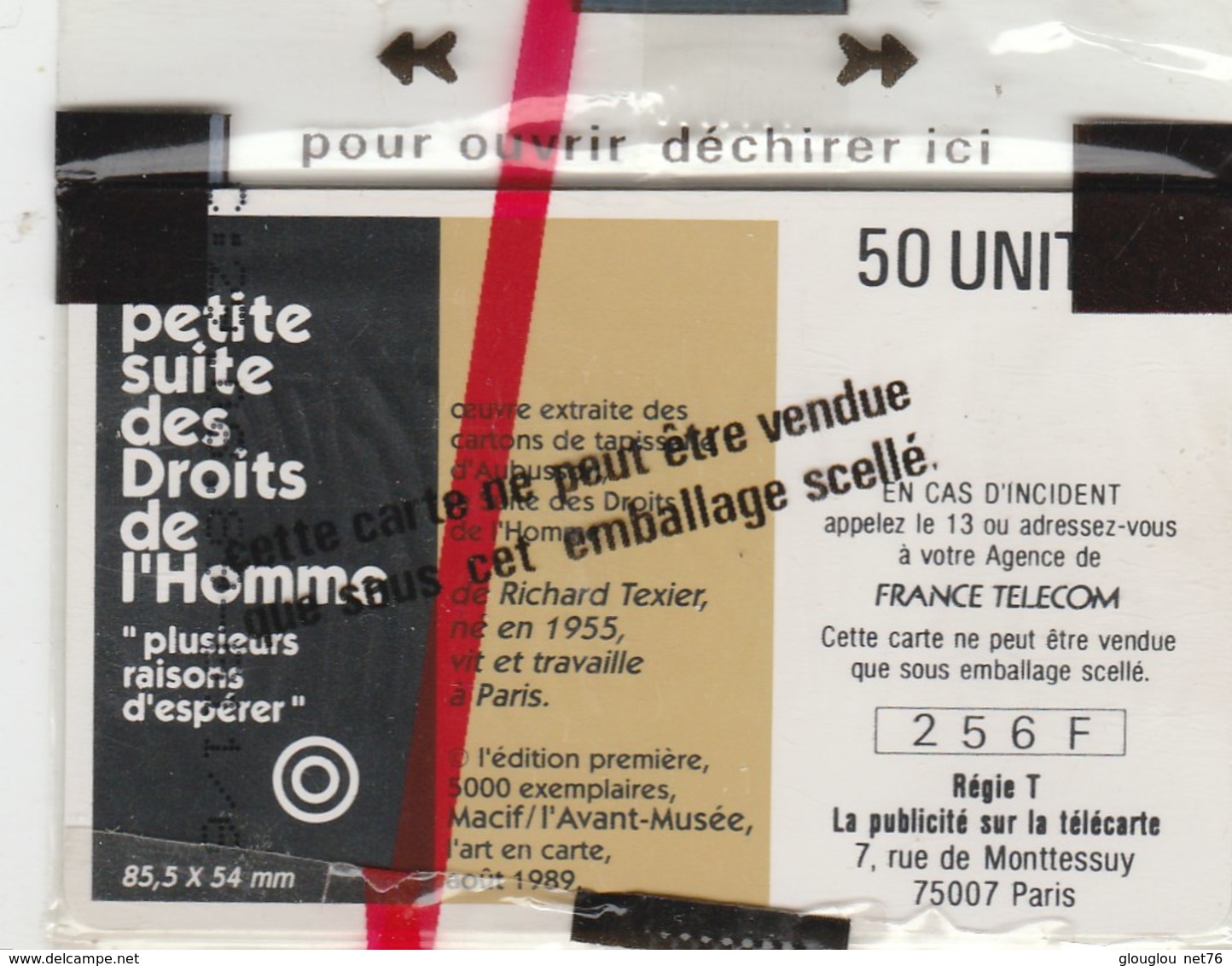 TELECARTE 50...LA PETIT SUITE DES DROITS DE L'HOMME....NEUVE SOUS BLISTER - 50 Einheiten