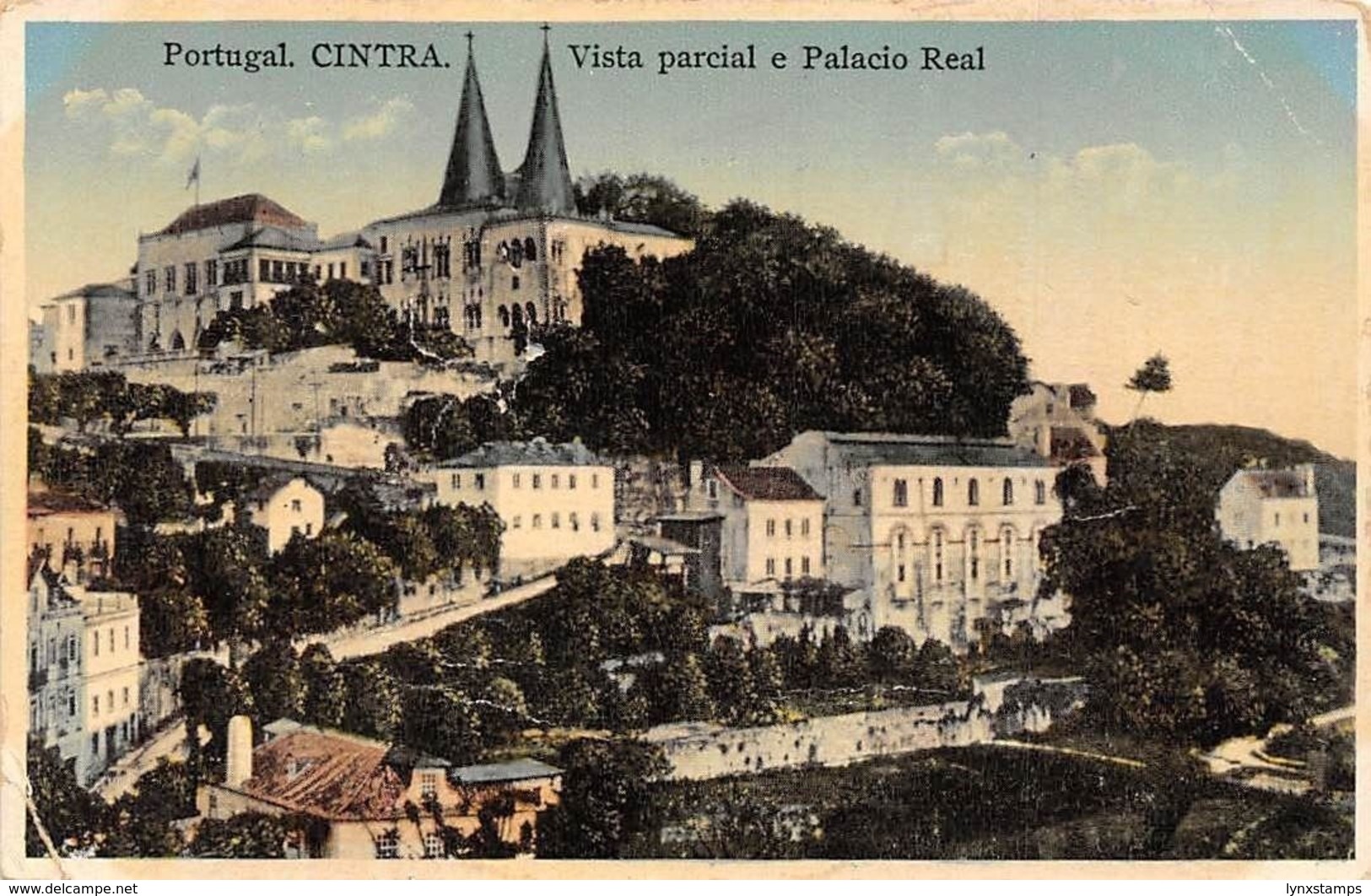 Portugal Cintra Sintra Vista Parcial E Palacio Real 1930s - Other & Unclassified