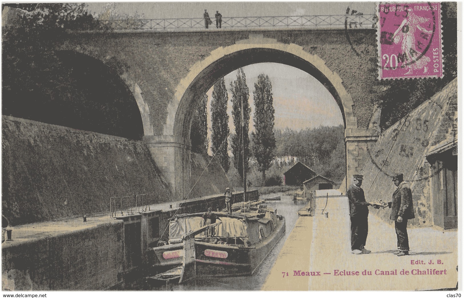 MEAUX - ECLUSE DU CANAL DE CHALIFERT - BELLE ANIMATION - VERS 1900 - Meaux