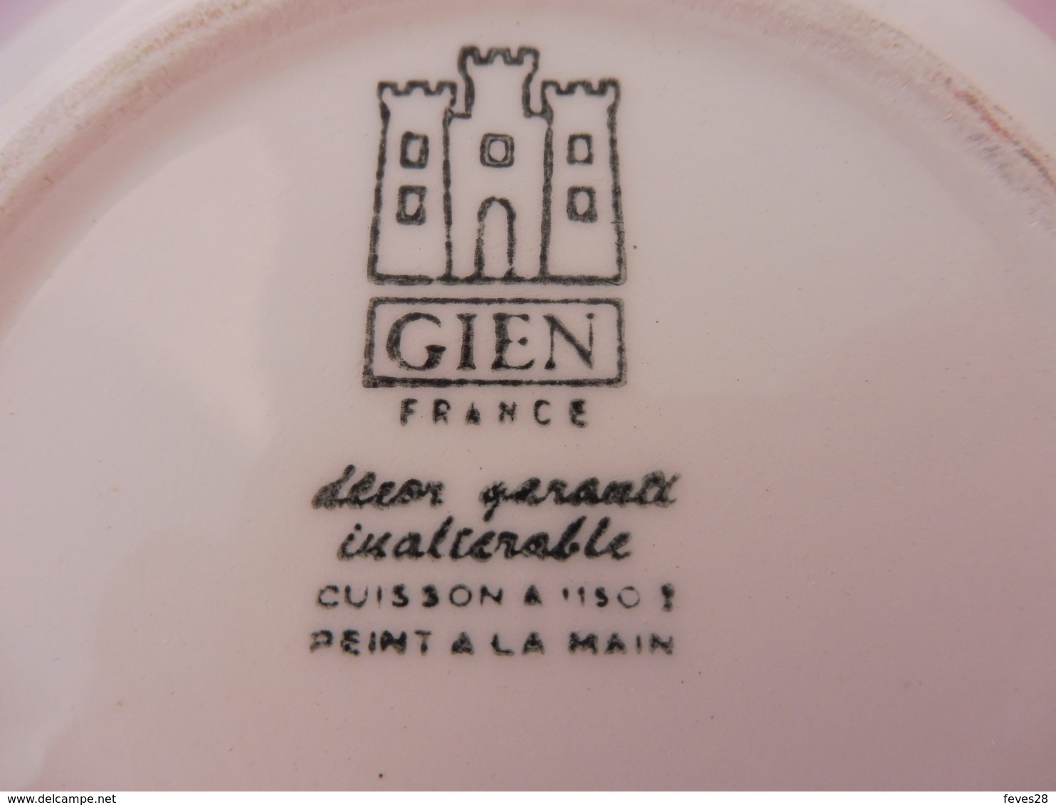 * GIEN PLAT CREUX AVEC COUVERCLE N° 2 SAUCE MOUTARDE POUR FONDUE 7 Cm X 12 Cm Ø - Gien (FRA)