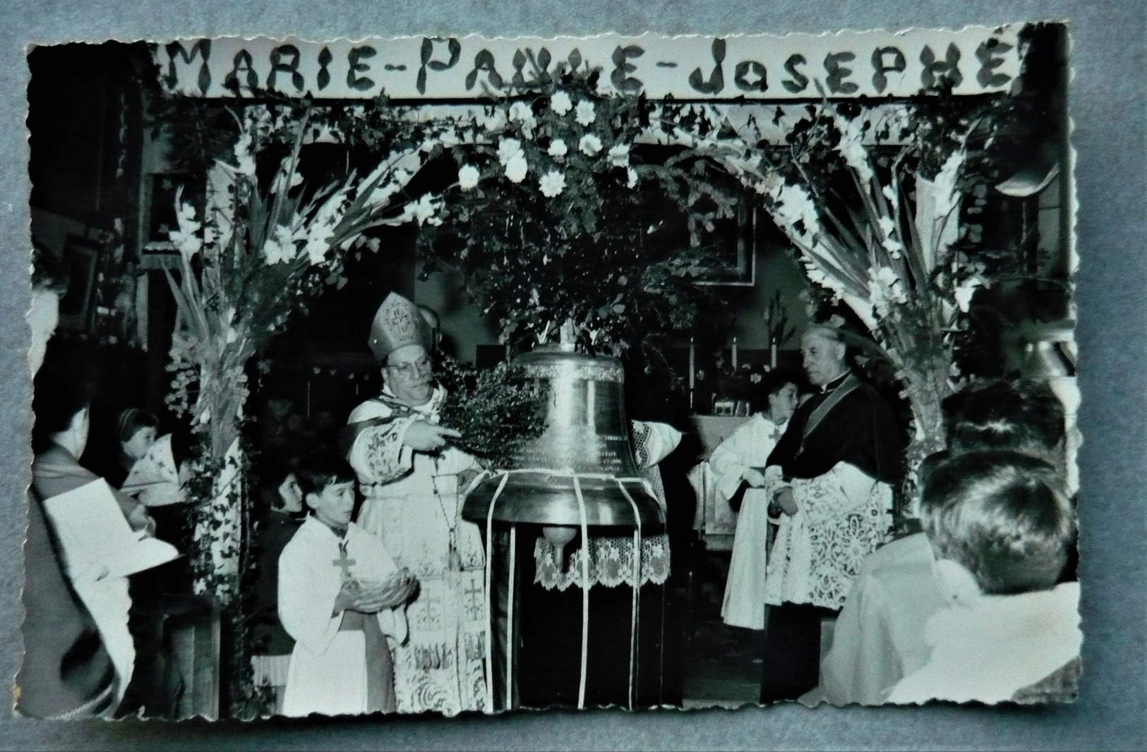 Carte Photo Baptême De La Cloche De L'église De Syam - Jura - 1961 - Photo Ronget  Champagnole - Autres & Non Classés