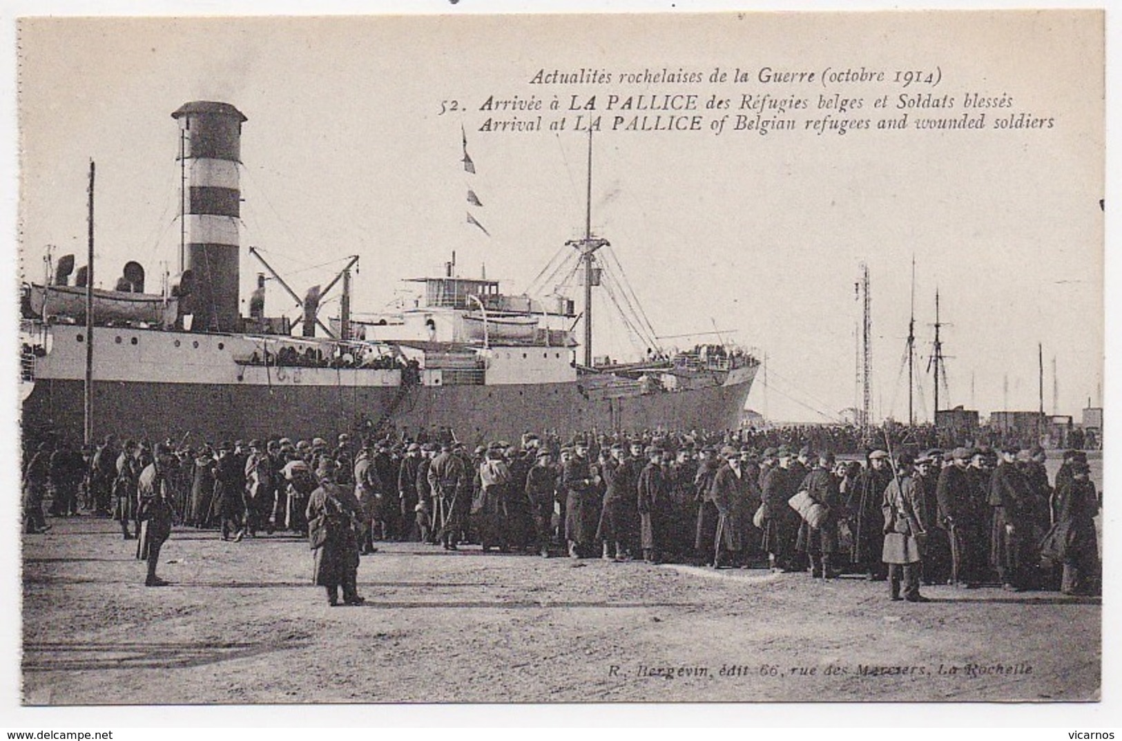 CPA 17 LA PALLICE Arrivée Des Refugiés Belges Et Soldats Bléssés - La Rochelle