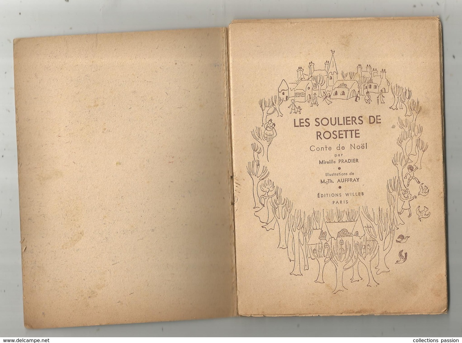 CONTE DE NOËL , LES SOULIERS DE ROSETTE Par Mireille Pradier ,illustrations De M. Th. Auffray, 4 Scans , Frais Fr 3.15 E - Autres & Non Classés