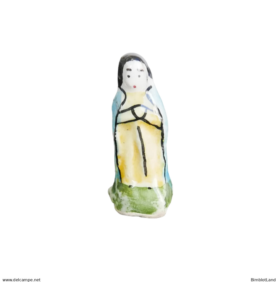 Feve Ancienne Artisanale Maurin Santon Puce Vierge Marie 30 Mm Personnage Figurine Miniature - Santons