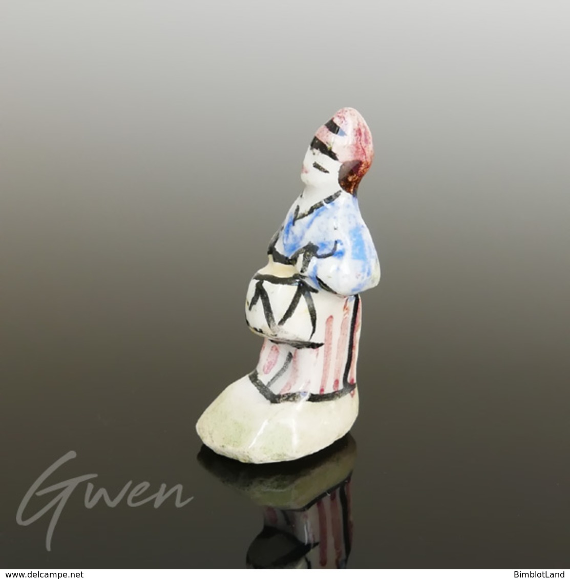 Feve Ancienne Artisanale Maurin Révolution Française 1789 Santon Tambourinaire 38mm Figurine Miniature - Santons