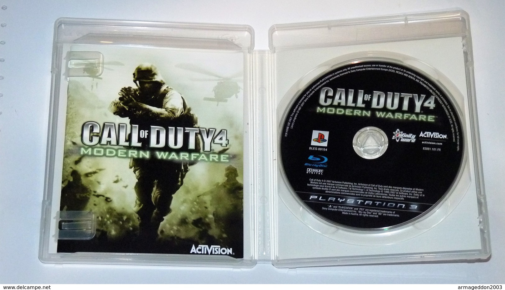 JEU PS3 CALL OF DUTY 4 MODERN WARFARE COMPLET / FONCTIONNE / FRANCE PAL - PS3