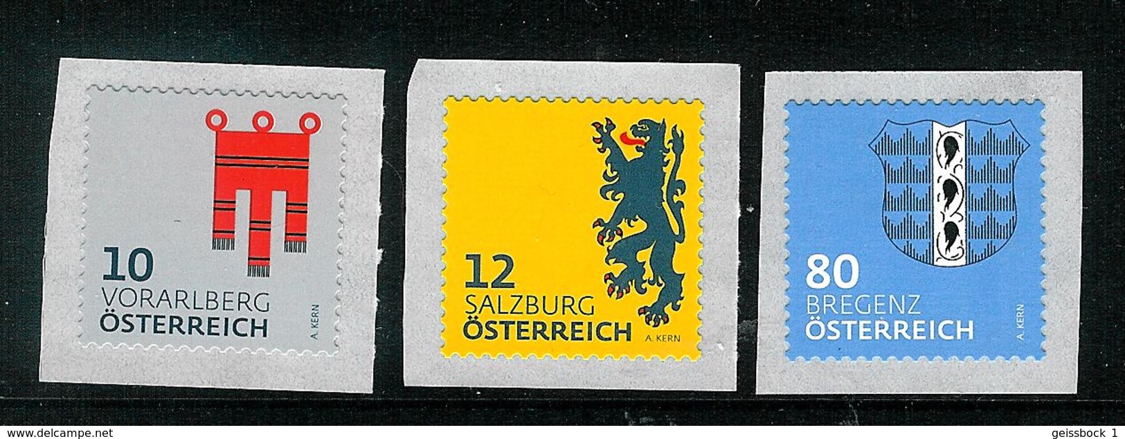 Österreich 2018: Mi.-Nr. 3404 - 3406:   Heraldik   II   ** - Nuevos