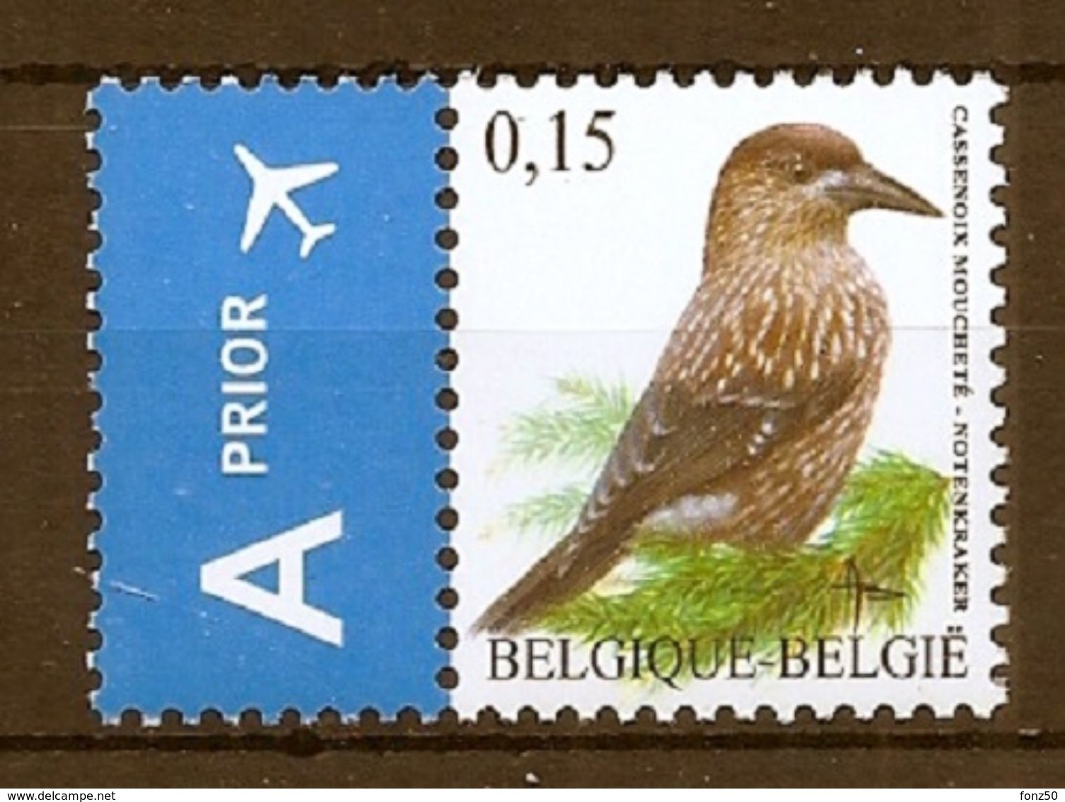 BELGIE * Buzin * Nr 3750 * Postfris Xx * DOF WIT  PAPIER - 1985-.. Oiseaux (Buzin)