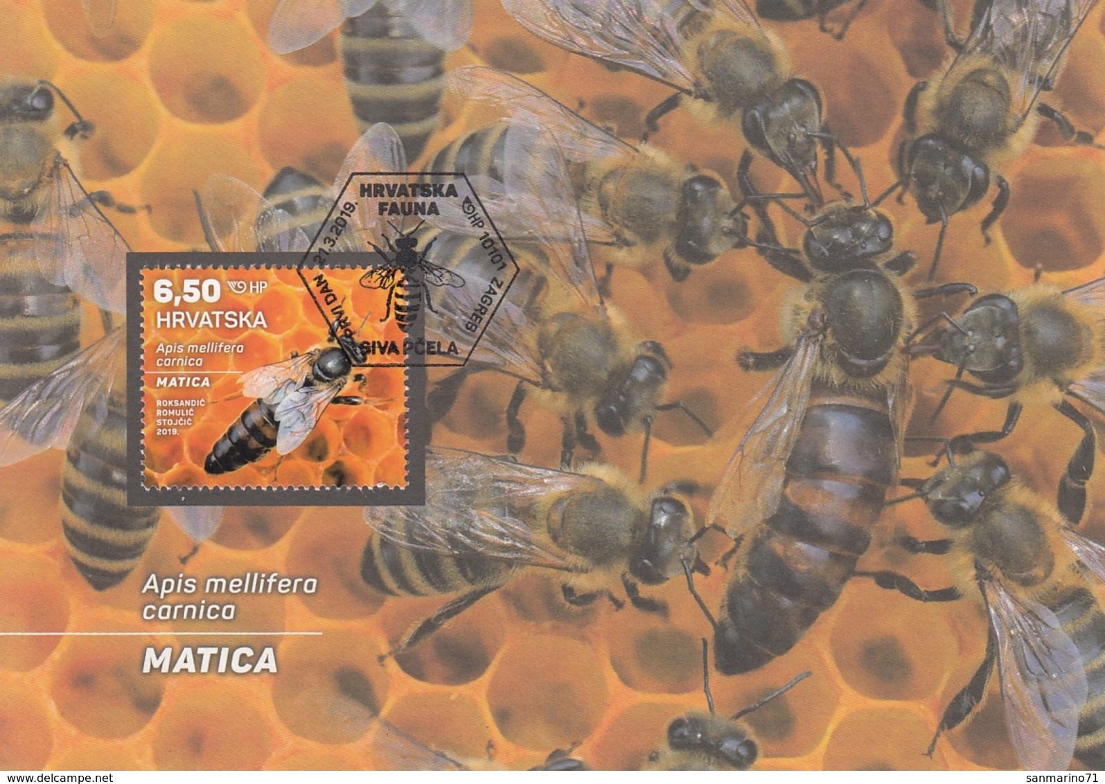 MAXIMUM CARD CROATIA 1189,bees - Croatie