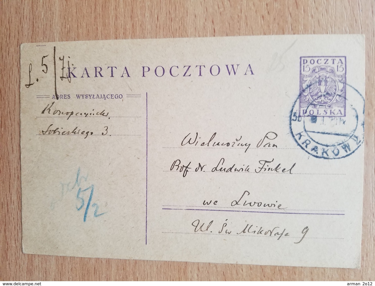 Poland  Krakow 1920 - Briefe U. Dokumente