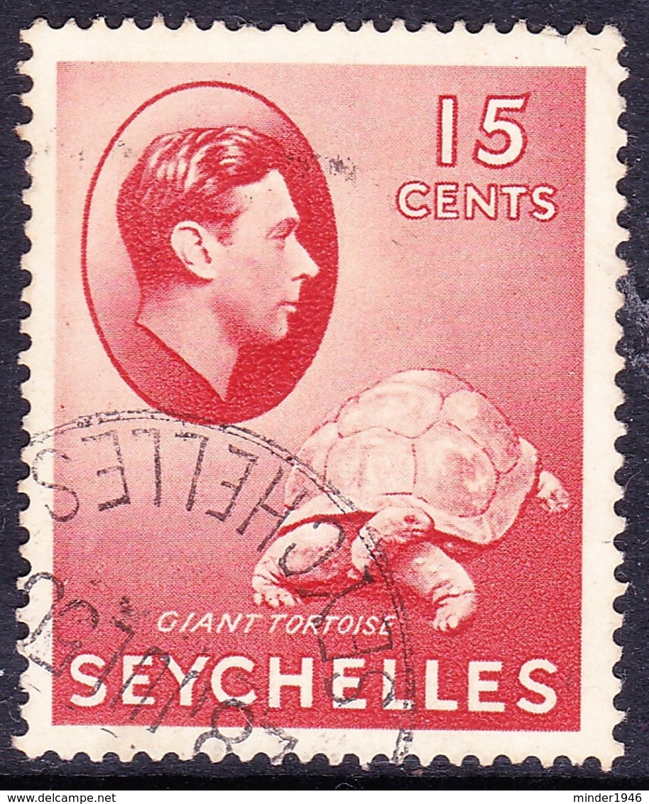 SEYCHELLES 1942 KGVI 15 Cents Brown-Red SG139ab FU - Seychelles (...-1976)