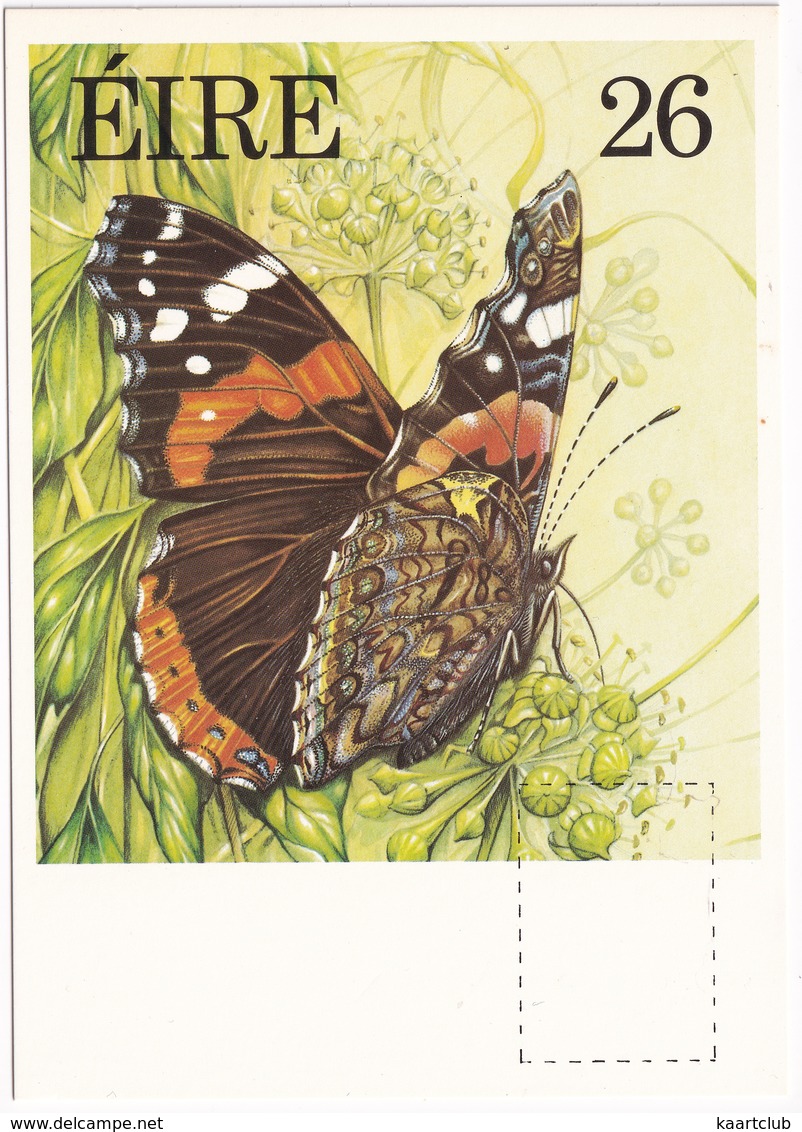 Fauna And Flora Series: RED ADMIRAL  - Vlinder / Butterfly / Schmetterling / Papillon - (Eire - Ireland)  - 26P - Vlinders