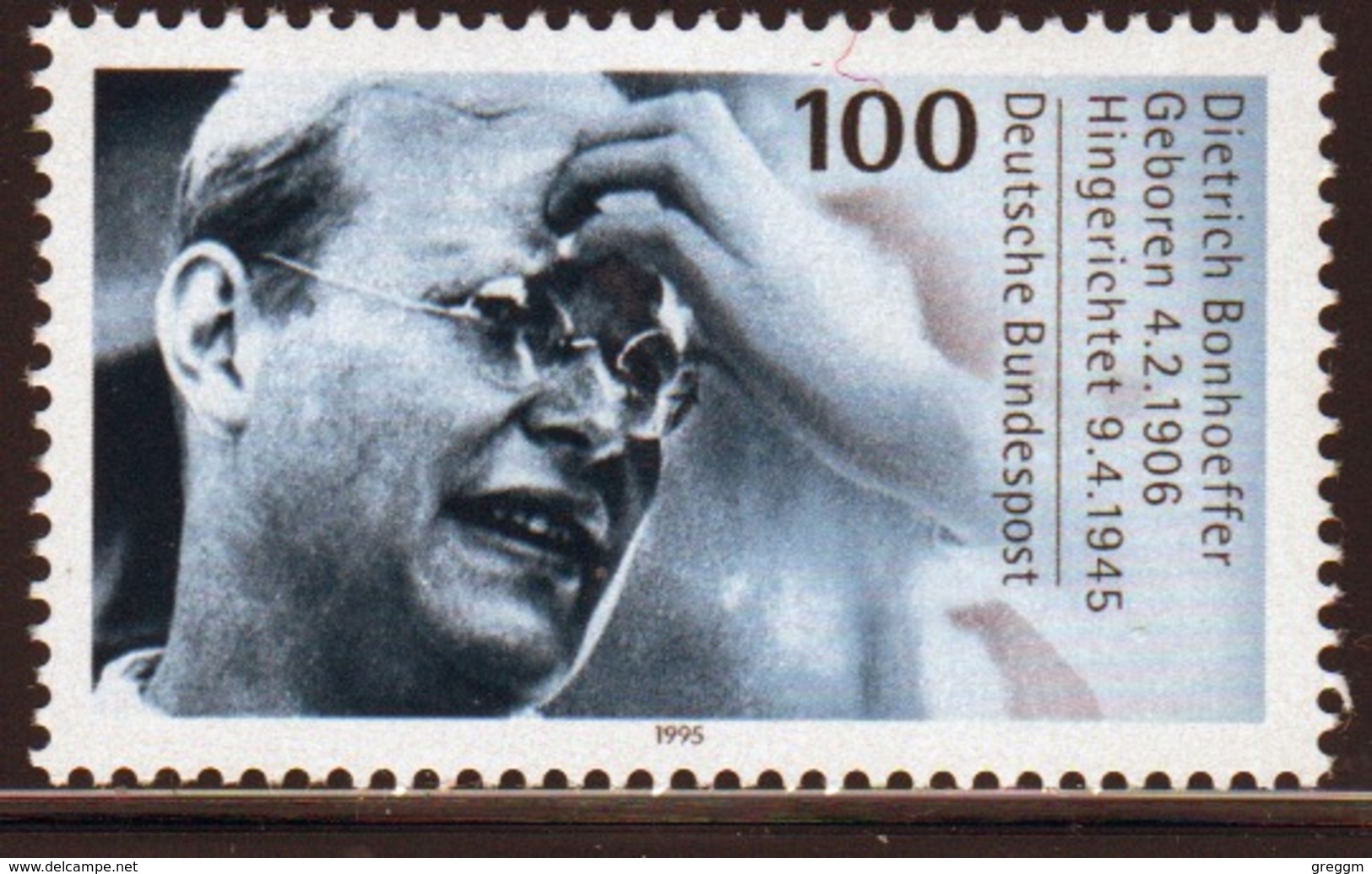 Germany 1995 Single Stamp To Celebrate The 50th Death Anniversary Of Dietrich Bonhoeffer. - Unused Stamps