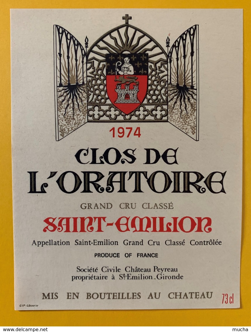 10359 - Clos De L'Oratoire 1974 Saint Emilion - Bordeaux