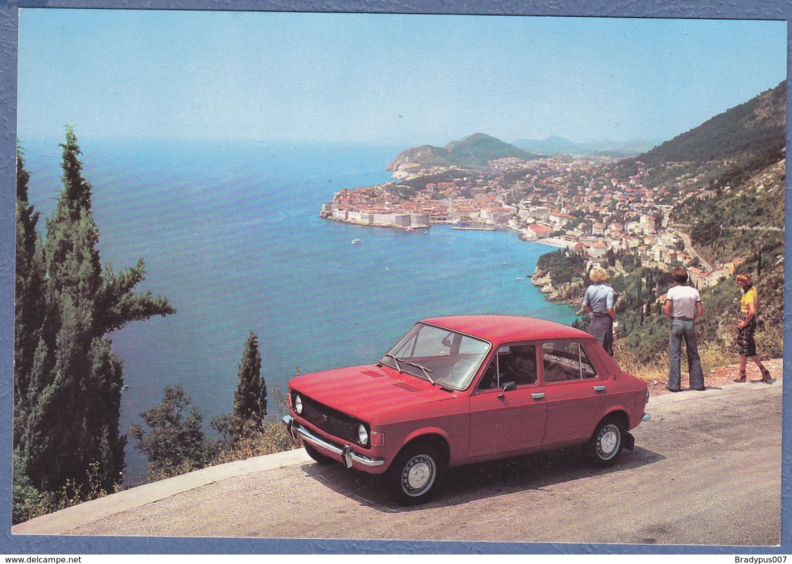 ZASTAVA 101 Car Auto Advertising Factory Postcard Dubrovnik Yugoslavia Serbia Croatia - Passenger Cars