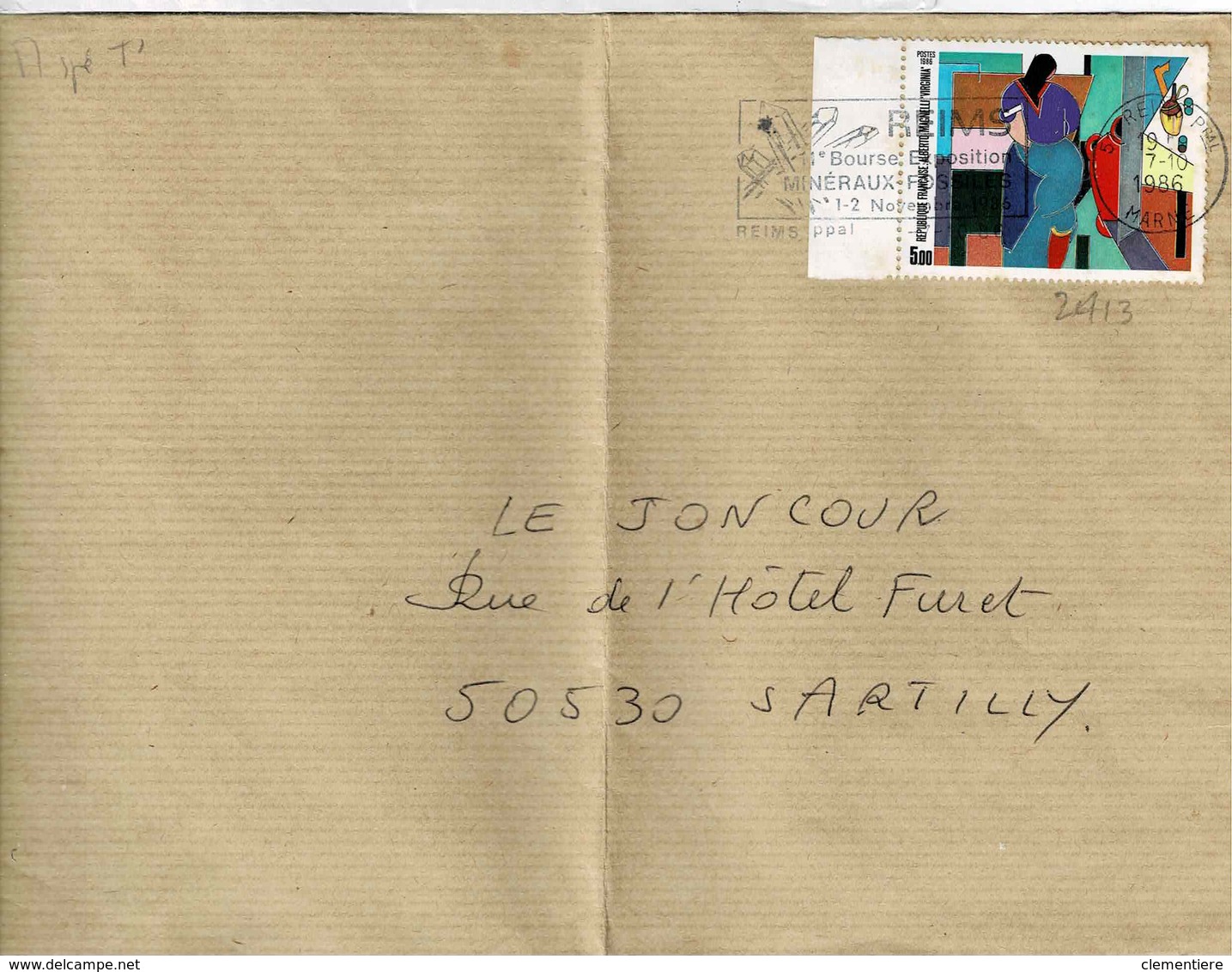 TP  N° 2413 Seul Sur Enveloppe De Reims - 1961-....