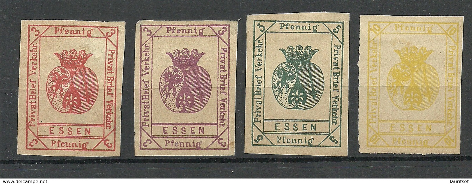 Germany Reich 1887/1888 ESSEN Privater Stadtpost Local Private City Post Imperforated Ungezähnt - Privatpost