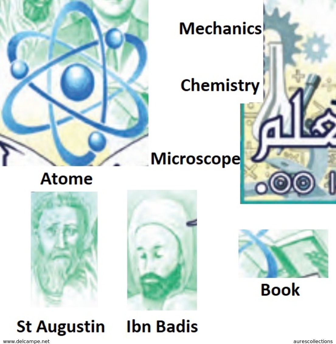 ALGERIA ALGERIE 2019 SHEET BLOC BLOCK SCIENCE SCIENCES DAY CHEMISTRY PHYSICS MECHANICS MICROSCOPE BOOK IBN BADIS MNH - Chemistry