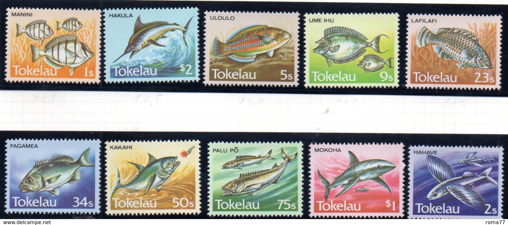 TOKELAU 1984 - Serie Yvert N. 108/117  ***  MNH  (2380A) Fish Pesci - Tokelau