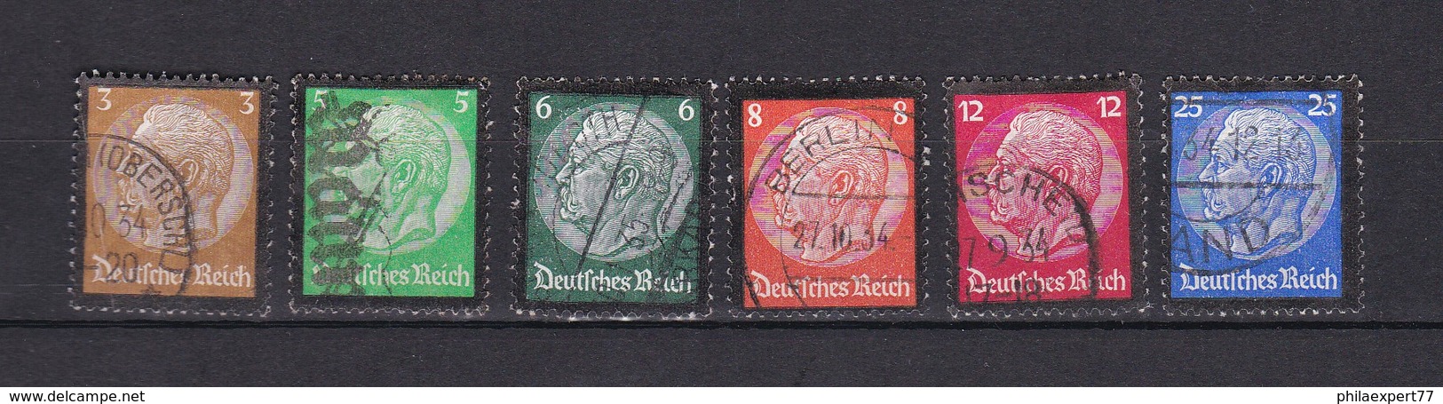 Deutsches Reich  - 1934 - Michel Nr. 548/553 - Gest. - 14 Euro - Gebraucht