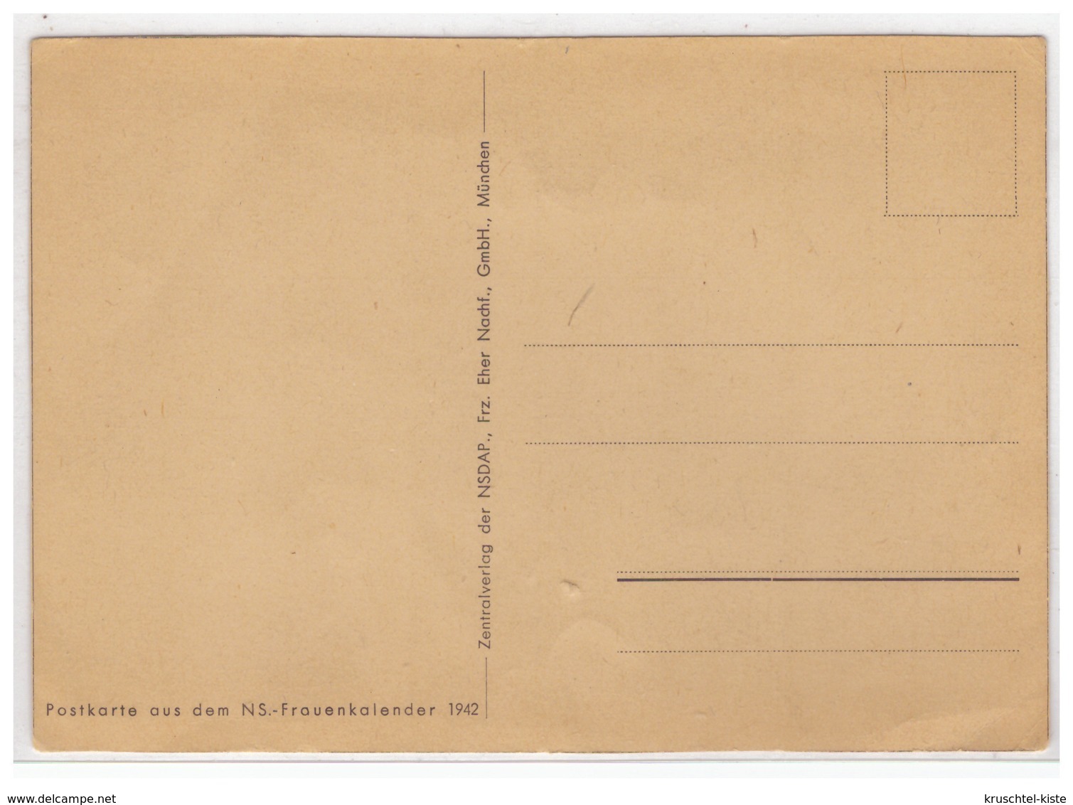 Dt- Reich (006028) Propagandakarte Büste A. Hitler, Aus Dem NS Frauenkalender 1942, Ungebraucht - Briefe U. Dokumente