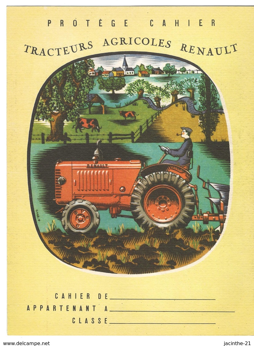 Protège-cahier Tracteur Agricole RENAULT / Table De Pythagore - Protège-cahiers
